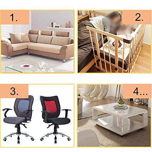 SKOAJAS Plate Casters Ball Caster Wheels Moving Caster Wheels,Swivel Wheels for Furniture,TPR Trolley Wheels,360 Degree Rotating Ball Castors wit