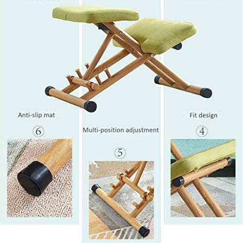 TJLSS Orthopedic Chair Kneeling Chair Computer Chair Home Lift Leisure Chair Office Chair Learning Chair (Color : Vert)