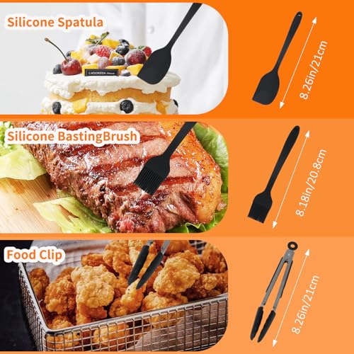 Air Fryer Accessories 10 Pcs for Ninja Dual AF400UK Tower T17088 AF300UK Dual Silicone Air Fryer Liners Gloves Air Fryer Rack Food Tong Paper Lin