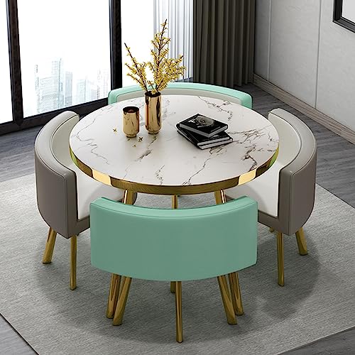 Office Reception Room Club Table and Chair Set Reception Table and Chair Combination Negotiation Table Office Shops Meetings Small Round Tables O