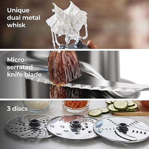 Kenwood MultiPro Express Weigh Food Processor, 8 Processing Tools, Variable Speed with Pulse Function, Integrated Digital Scales, Capacity 3L, FD