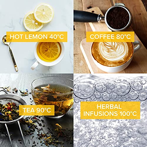 Drew&Cole Digital Kettle Pro 1.5L - Live Temperature Display - Variable Temperature Control - Energy Efficient - 4 Preset Temperatures From 40°C