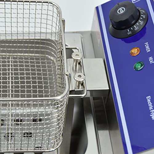 Electric Deep Fryer,Stainless Steel Commercial French Deep Fat Fryer For Restaurant,Fast Food Restaurant -3000W 6L