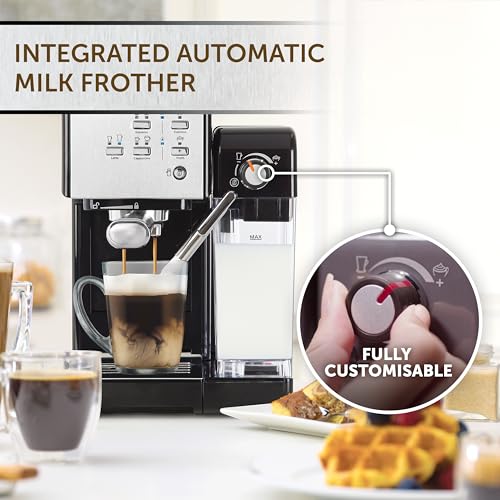 Breville One-Touch CoffeeHouse Coffee Machine | Espresso, Cappuccino & Latte Maker | 19 Bar Italian Pump | Automatic Milk Frother | ESE Pod Compa
