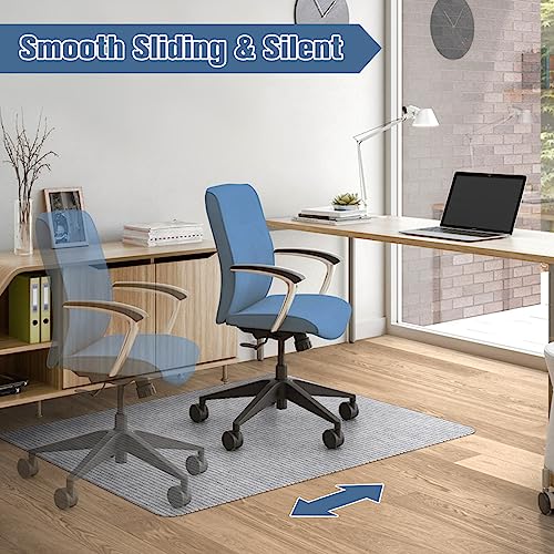 Corduroy Chair Mat for Hardwood Floor, 55"x35" Office Chair Mat Desk Chair Mat for Rolling Chair, Large Anti-Slip Backing Low-Pile Office Rug Flo