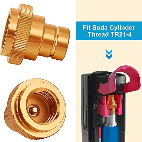 Dasing Quick Adapter for CO2 Soda Water DUO Tank Canister Conversion for Soda Machine with Sealing Ring