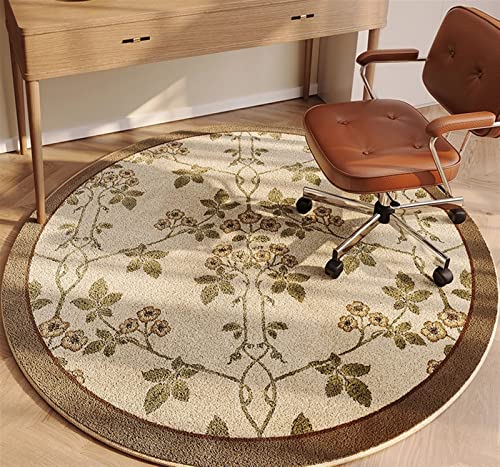 Liveinu Office Chair Mat for Hardwood & Tile Floor, Round Computer Gaming Rolling Chair Mat, Under Desk Low-Pile Rug, Large Anti-Slip Floor Prote