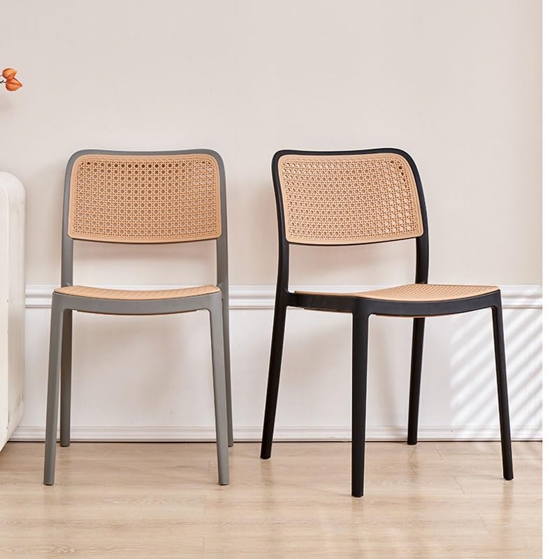 LEIGE Plastic Chair Waiting Backrest Furniture Dining Chairs Comfortable Minimalist Adults Relaxing Chair (Color : Argento, Size : Light Grey)