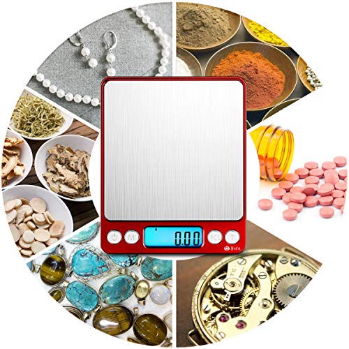 ORIA Pocket Scale, Mini Jewelry Scale, Digital Kitchen Scales with Backlit, 2 Trays, Tare and PCS Features, 500g/0.01g Portable Cooking Food Scal