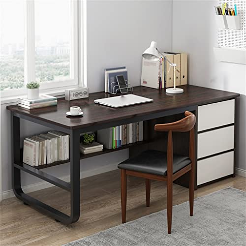 maozi Computer Desk Large Capacity Drawer Home Desk Bedroom Writing Desk (Color : D, Size : Light Grey)