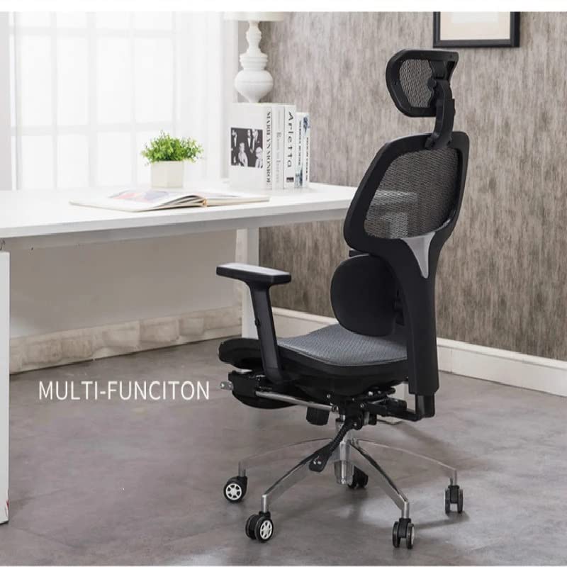 LEIGE Computer Chair Household Ergonomic Office Chair Reclining Lifting Swivel Mesh Staff Chair Chaise