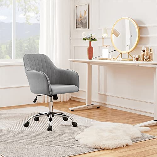 LEIGE Ergonomic Office Chair Desk Office Chair for Home Office, Light Gray Conference Chairs (Color : Argento, Size : Light Grey)