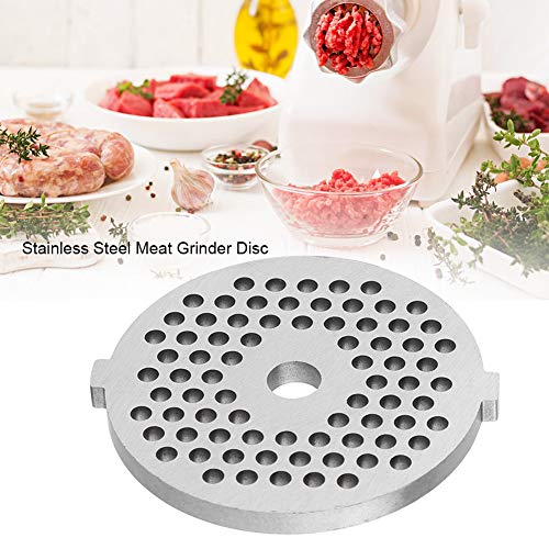 Fdit Stainless Steel Meat Grinder Plate Disc Knife Blades for Mixer and Chopper Attachment with Hole for Kitchen Accessory