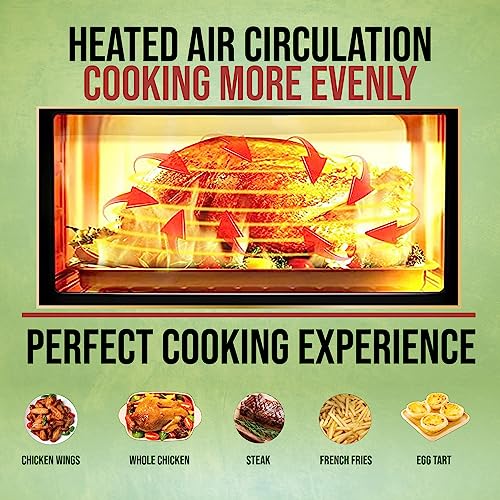 Belaco Air Fryers, 6L Oil free Air Fryer, 1700w with Rapid Air Circulation for Healthy & Fast Cooking, 60 Min Timer, No stick, Adjustable Tempera