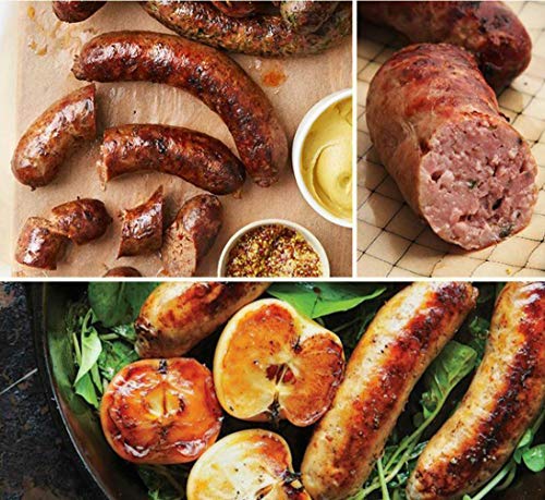 Jascherry 2.5 LB Sausage Filler Stuffer Home Made Machine - Stainless Steel Vertical Sausage Maker with Suction Base and Manual Crank for Househo