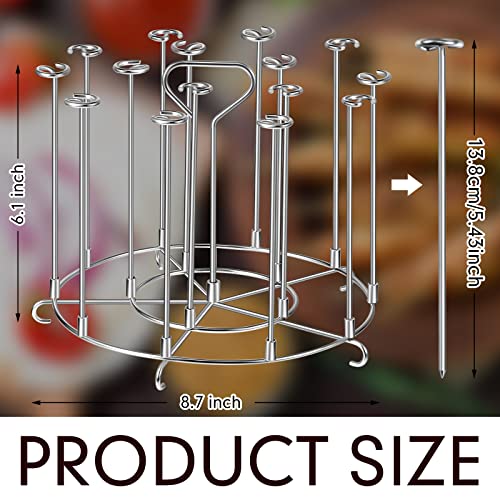 Stainless Steel Skewer Stand Kebab Skewers Rack Air Fryer Accessories Grill for 8 qt Air Fryer, for Kitchen Cooking BBQ