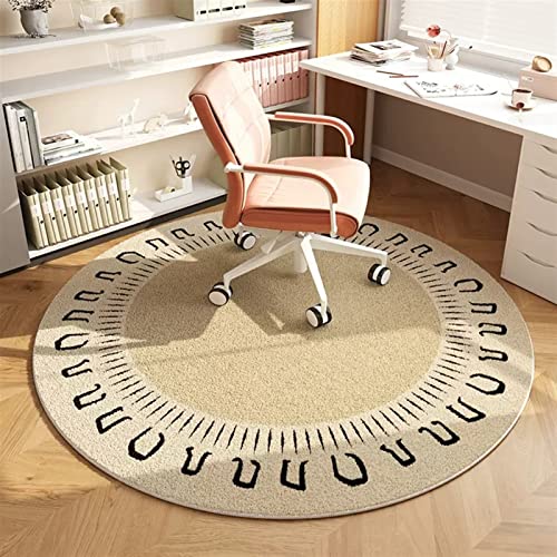 Liveinu Office Chair Mat for Hardwood & Tile Floor, Round Computer Gaming Rolling Chair Mat, Under Desk Low-Pile Rug, Large Anti-Slip Floor Prote