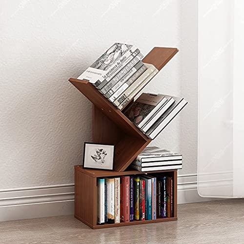 NXYJD Bookshelf, Floor Standing Tree Bookcase in Living Room/Home/Office, Bookshelves Storage Rack for CDs/Movies/Books