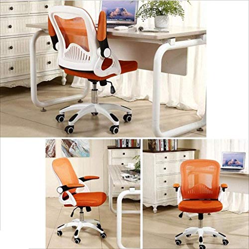 N/A Office Chair Swivel Ergonomic Lumbar Support Breathable Mesh Chair Adjustable Height (Color : White-style)