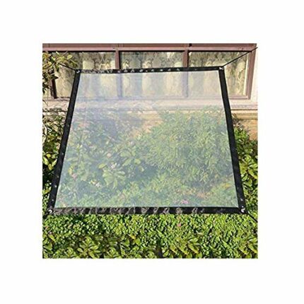 OKUOKA Glass Clear Tarpaulin Dust Cover Plant Shed Waterproof Tent Protective Furniture And Gardening Equipment Outdoor Patio, 26 Sizes (Color :