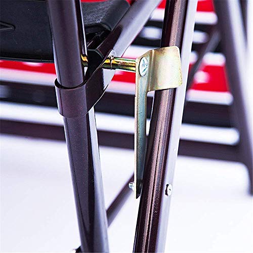 MU Folding Chair Office Chair Recliner Chairs Garden Bed Pillow Zero Gravity Durable and Strong for Home Office Dining (Color : Black, Size : 66