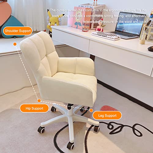 Office Swivel Desk Chair, Ergonomic Computer Chair, Height Adjustable Chair with Armest for Home Office Reception
