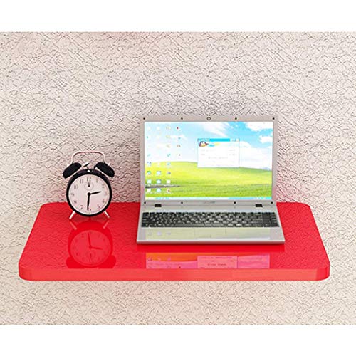 MYYINGELE Foldable Wall Mounted Laptop Table Fold Down Dining Table for Small Space Wood Home Office Computer Desk, Black, 80 * 40cm/31 * 16in