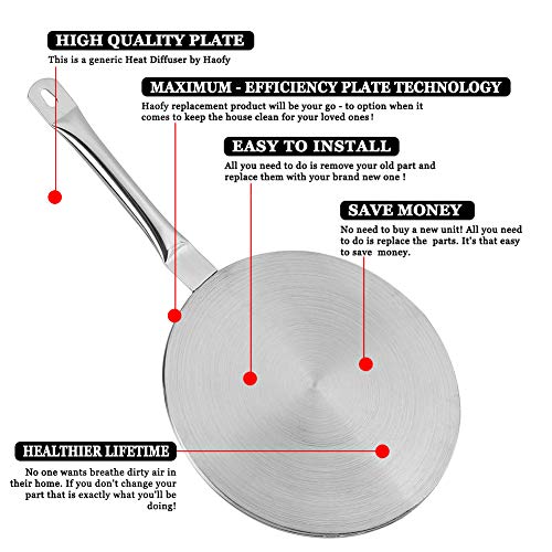 Heat Diffuser Stainless Steel Converter for Induction Hob with Heat Proof Handle(24cm)