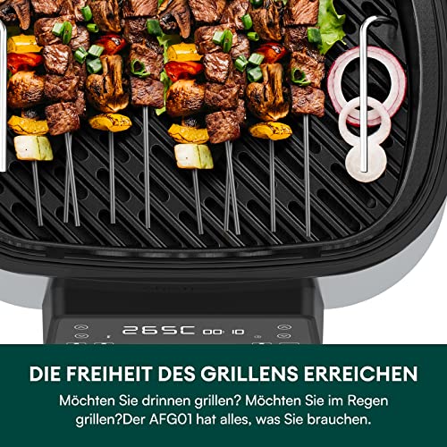 CHEFREE Health Grill and Air Fryer, 6L Large Capacity, 6-in-1 Smart XL Multicooker, Griddle, Roast, Bake & Broil and More, Smokeless, Oiless, Dis
