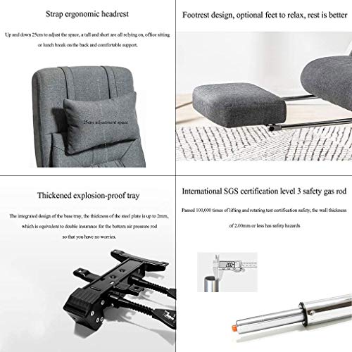 n/a Reclining Office Desk Chair Adjustable High Back Ergonomic Computer Mesh Recliner Home Office Chairs with Footrest and Lumbar Support