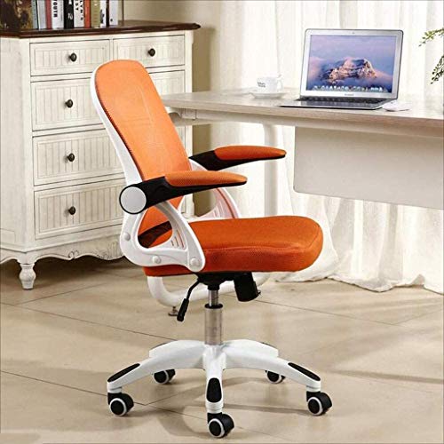 N/A Office Chair Swivel Ergonomic Lumbar Support Breathable Mesh Chair Adjustable Height (Color : White-style)