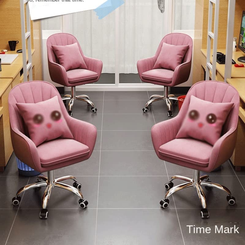 WALNUT Chair Home Backrest Comfortable Long-Sitting Office Chair College Student Girl Dormitory Study Chair Makeup Chair (Color : Argento, Size :