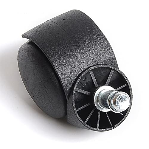 TWDYC 2 Pcs 2 Inch Stem Universal Mute Black Caster Nylon Wheel Executive Chair Office Chair Swivel Rollers 360 Degree