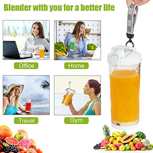 Suewow 2023 New Portable Blender,with 6 Blades Mini Blender,270 Watt for Shakes and Smoothies Waterproof Blender USB Rechargeable with 20 oz BPA