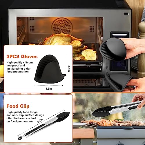 Air Fryer Accessories, 14 PCS Ninja Air Fryer Accessories Set for Ninjas AF300UK AF400UK - Ninja Air Fryer Silicone Liner, Air Fryer Rack, Oil Br