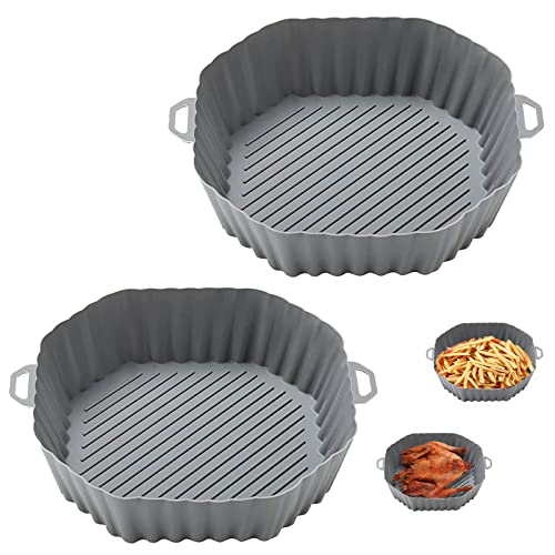 Air Fryer Silicone Pot, 7.5inch Reusable Air Fryer Liners, Air Fryer Accessories, Air Fryer Silicone Liner, Airfryer Liners Air Fryer Basket Fits