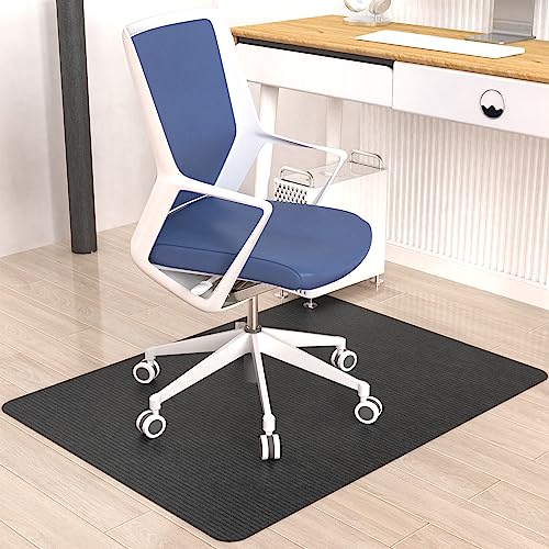 Corduroy Chair Mat for Hardwood Floor, 55"x35" Office Chair Mat Desk Chair Mat for Rolling Chair, Large Anti-Slip Backing Low-Pile Office Rug Flo