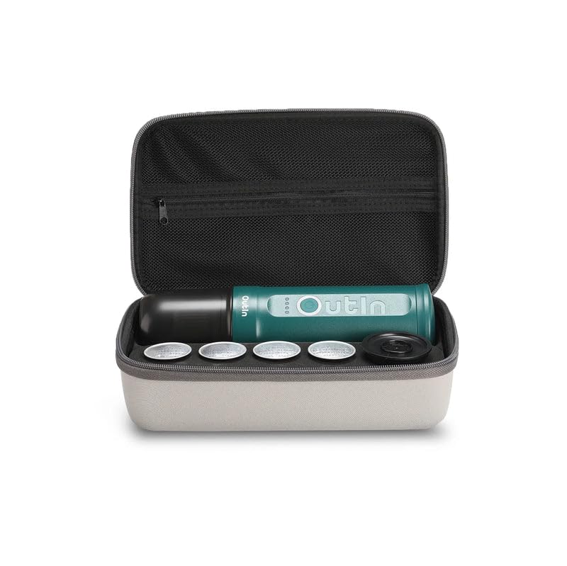 Outin Nano Portable Electric Espresso Machine Carrying Bag, Waterproof Sturdy EVA Electronic Coffee Maker Storage Case with Comfortable Hand Hold