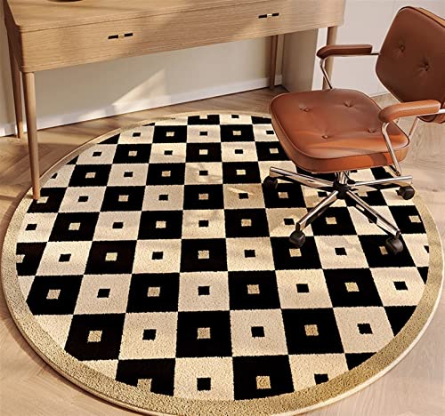 Liveinu Office Chair Mat for Hardwood & Tile Floor, Round Computer Gaming Rolling Chair Mat, Under Desk Low-Pile Rug, Large Anti-Slip Floor Prote