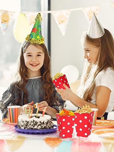 Furuising 40Pcs Mini Popcorn Boxes, Red Popcorn Bags for Party, Reusable Small Popcorn Box, Paper Candy Containers Bucket for Movie Night Birthda