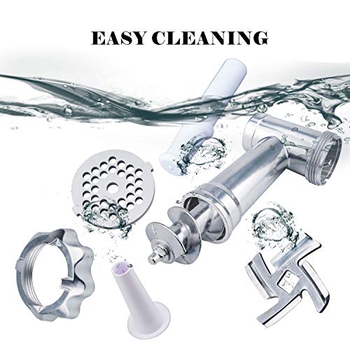 Electric Meat Grinder, BenRich Meat Mincer Sausage Maker with 3 Grinding Plates and Kibbe Attachment - 2800W Powerful Copper Motor Food Grinding