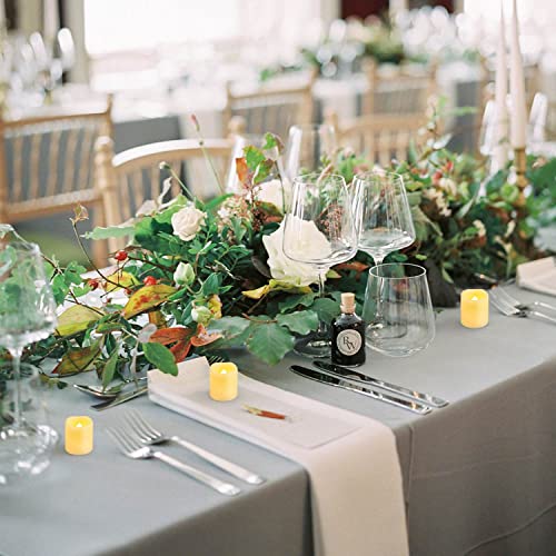 24 PCS 3.8x4.6 CM Warm White Battery Powered Flickering LED Tea Lights, Flameless Votive Electric Fake Candles for Wedding, Festival Celebration,