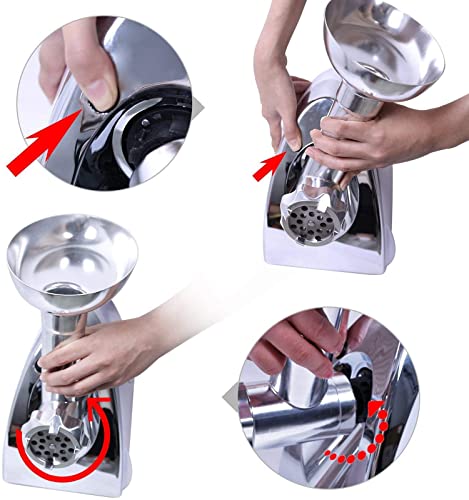 Electric Meat Grinder and Duty Household Sausage Maker Meats Mincer Food Grinding Mincing Machine with Kibbe Attachement – Powerful 2800W Copper