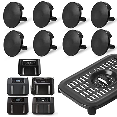 Air Fryer Rubber Bumpers for Ninja Foodi Airy Fryer, 8 PCS Food Grade Air Fryer Replacement Parts Silicone Feet Tabs Tips Accessories for Ninja F