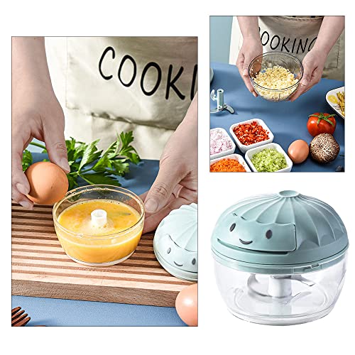 Manual Food Chopper Stainless Steel Blades Hand Chopper Pull String Hand Food Shredder for Vegetable Onions Meat Garlics Chopper
