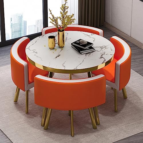 Office Reception Room Club Table and Chair Set Reception Table and Chair Combination Negotiation Table Office Shops Meetings Small Round Tables O