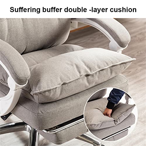 JHKZUDG High Back Office Chair with Armrest And Footrest, Gaming Recliner Chair, Executive Office Fabric Chair, Ergonomic PC Chairs,Adjustable An