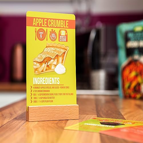 Boxer Gifts Easy Eats Cards-52 Delicious and Quick 10 Minute Prep Air Fryer Recipes for Beginners | Cookbook in Card Format with Wooden Stand, Ca