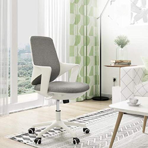 n/a Office Chair, Mid Back Office Computer Swivel Desk Task Chair, Ergonomic Executive Chair with Armrests (Color : Gray, Size : 90.5 * 56.5 * 48