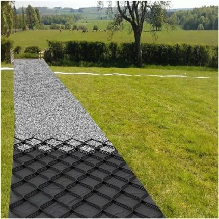 ELzEy Permeable Paver Stabilizer, Honeycomb Geogrid, Used For Outdoor Driveway Grasslands, Shed Bases, And Terraces (Size : 6m x 6m (19.5ft x 19.